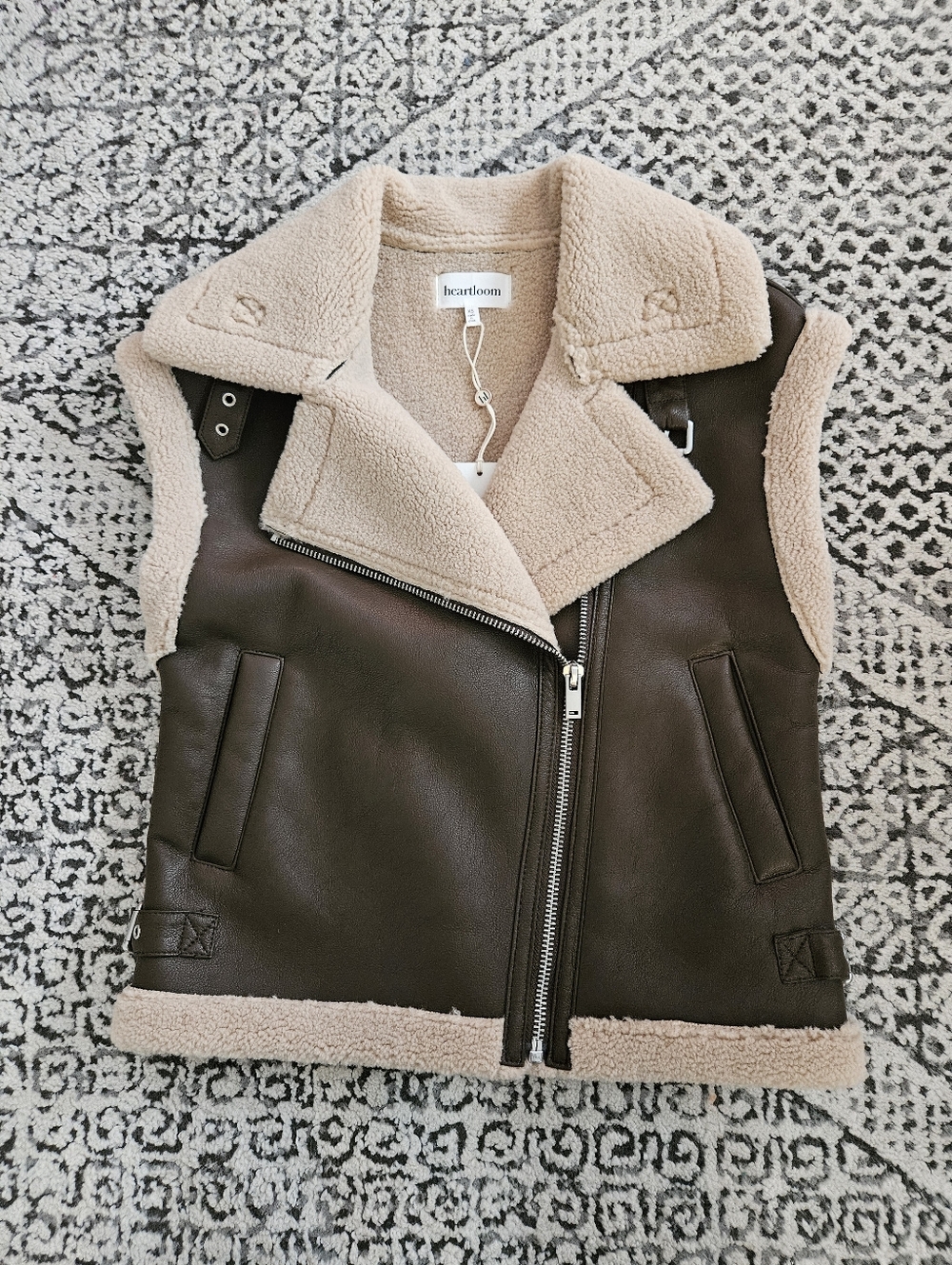 Heartloom Faux Leather Xander Vest Size XS